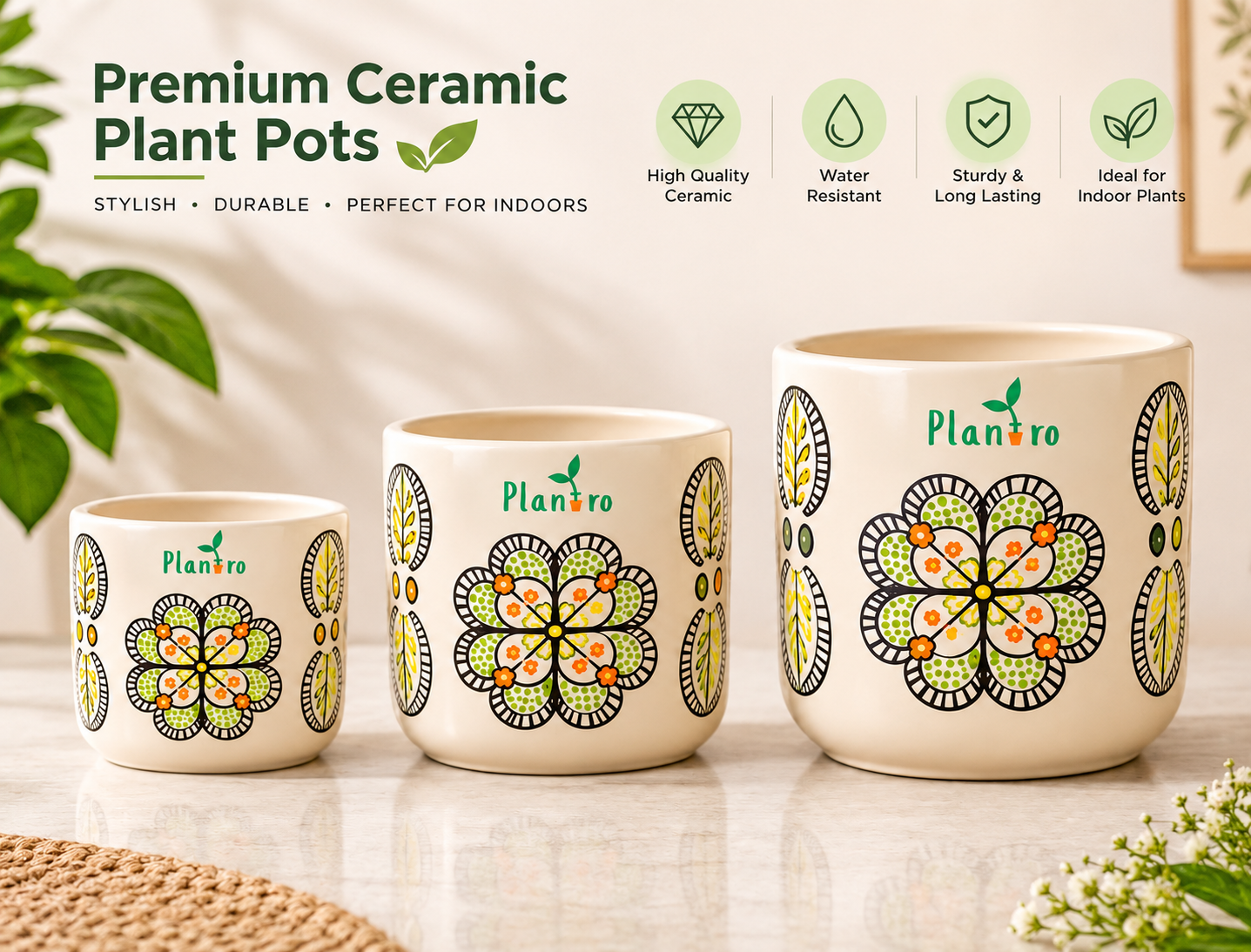 Colorful Patterned Pot thumbnail 2